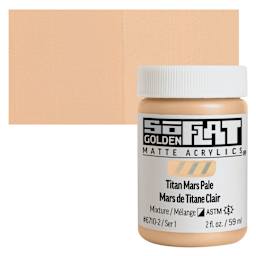 Golden SoFlat Matte Acrylic Paint - Titan Mars Pale, 59 ml, Jar and swatch
