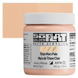 Golden SoFlat Matte Acrylic Paint - Titan Mars Pale, 118 ml, Jar and swatch