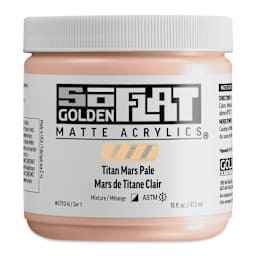 Golden SoFlat Matte Acrylic Paint - Titan Mars Pale, 473 ml, Jar