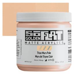 Golden SoFlat Matte Acrylic Paint - Titan Mars Pale, 473 ml, Jar and swatch