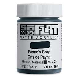 Golden SoFlat Matte Acrylic Paint - Payne's Gray, 59 ml, Jar