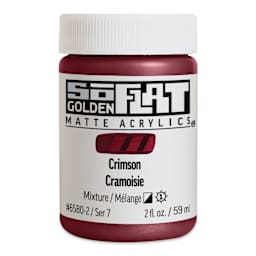 Golden SoFlat Matte Acrylic Paint - Crimson, 59 ml, Jar