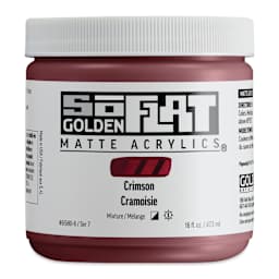 Golden SoFlat Matte Acrylic Paint - Crimson, 473 ml, Jar