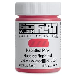 Golden SoFlat Matte Acrylic Paint - Naphthol Pink, 59 ml, Jar