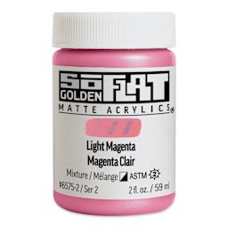 Golden SoFlat Matte Acrylic Paint - Light Magenta, 59 ml, Jar