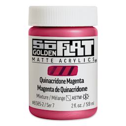 Golden SoFlat Matte Acrylic Paint - Quinacridone Magenta, 59 ml, Jar