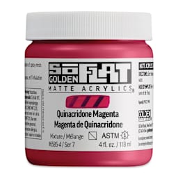 Golden SoFlat Matte Acrylic Paint - Quinacridone Magenta, 118 ml, Jar