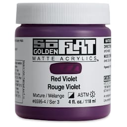 Golden SoFlat Matte Acrylic Paint - Red Violet, 118 ml, Jar