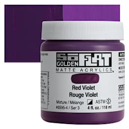 Golden SoFlat Matte Acrylic Paint - Red Violet, 118 ml, Jar and swatch