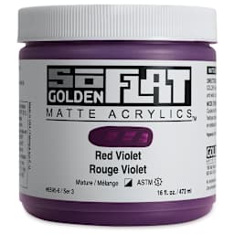 Golden SoFlat Matte Acrylic Paint - Red Violet, 473 ml, Jar