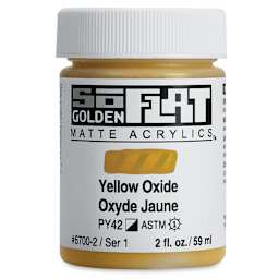 Golden SoFlat Matte Acrylic Paint - Yellow Oxide, 59 ml, Jar