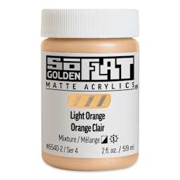 Golden SoFlat Matte Acrylic Paint - Light Orange, 59 ml, Jar