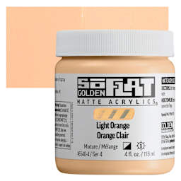Golden SoFlat Matte Acrylic Paint - Light Orange, 118 ml, Jar