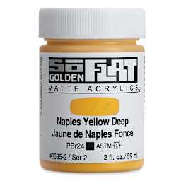 Golden SoFlat Matte Acrylic Paint - Naples Yellow Deep, 59 ml, Jar
