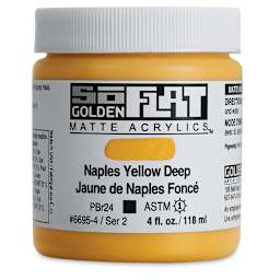 Golden SoFlat Matte Acrylic Paint - Naples Yellow Deep, 118 ml, Jar