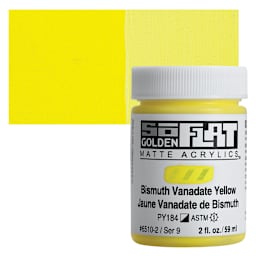 Golden SoFlat Matte Acrylic Paint - Bismuth Vanadate Yellow, 59 ml, Jar and swatch