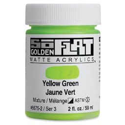 Golden SoFlat Matte Acrylic Paint - Yellow Green, 59 ml, Jar