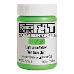 Golden SoFlat Matte Acrylic Paint - Light Green Yellow, 59 ml, Jar