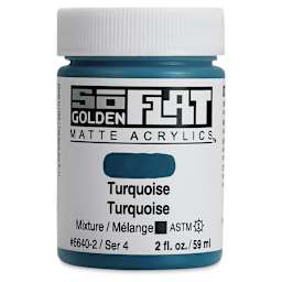 Golden SoFlat Matte Acrylic Paint - Turquoise, 59 ml, Jar