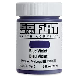 Golden SoFlat Matte Acrylic Paint - Blue Violet, 59 ml, Jar