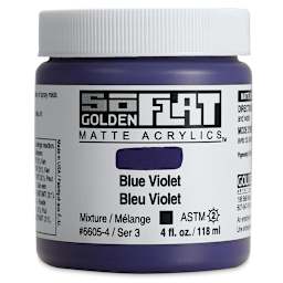 Golden SoFlat Matte Acrylic Paint - Blue Violet, 118 ml, Jar