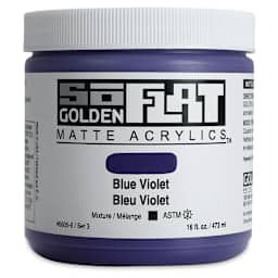 Golden SoFlat Matte Acrylic Paint - Blue Violet, 473 ml, Jar