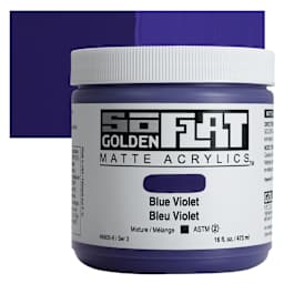 Golden SoFlat Matte Acrylic Paint - Blue Violet, 473 ml, Jar and swatch