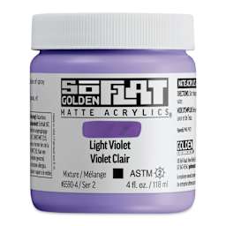 Golden SoFlat Matte Acrylic Paint - Light Violet, 118 ml, Jar