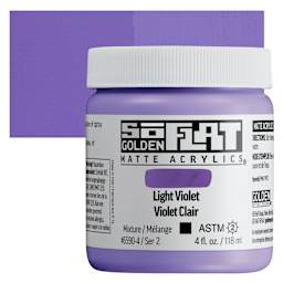 Golden SoFlat Matte Acrylic Paint - Light Violet, 118 ml, Jar and swatch