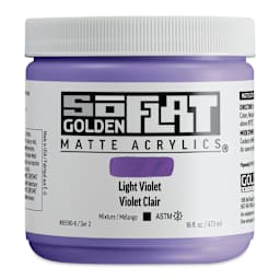 Golden SoFlat Matte Acrylic Paint - Light Violet, 473 ml, Jar