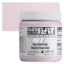 Golden SoFlat Matte Acrylic Paint - Titan Violet Pale, 118 ml, Jar and swatch