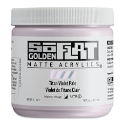 Golden SoFlat Matte Acrylic Paint - Titan Violet Pale, 473 ml, Jar