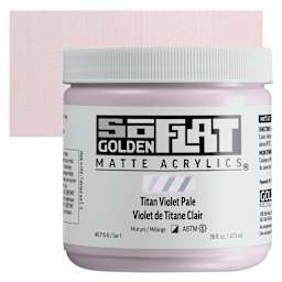 Golden SoFlat Matte Acrylic Paint - Titan Violet Pale, 473 ml, Jar and swatch