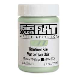 Golden SoFlat Matte Acrylic Paint - Titan Green Pale, 59 ml, Jar