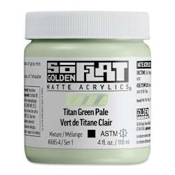 Golden SoFlat Matte Acrylic Paint - Titan Green Pale, 118 ml, Jar