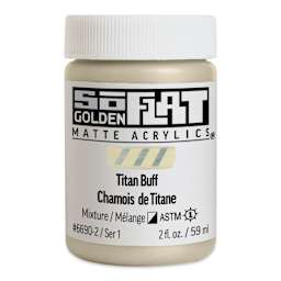 Golden SoFlat Matte Acrylic Paint - Titan Buff, 59 ml, Jar