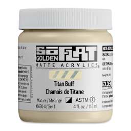 Golden SoFlat Matte Acrylic Paint - Titan Buff, 118 ml, Jar