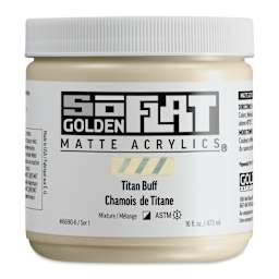 Golden SoFlat Matte Acrylic Paint - Titan Buff, 473 ml, Jar