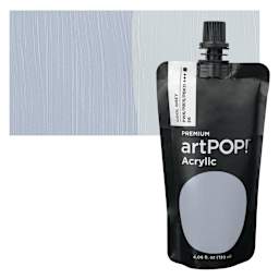 artPOP! Heavy Body Acrylic Paint - Cool Gray, 120 ml Pouch and swatch