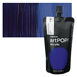 artPOP! Heavy Body Acrylic Paint - Phthalo Blue, 120 ml Pouch and swatch