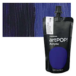 artPOP! Heavy Body Acrylic Paint - Prussian Blue, 120 ml Pouch and swatch