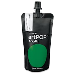 artPOP! Heavy Body Acrylic Paint - Brilliant Green, 120 ml Pouch