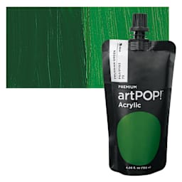 artPOP! Heavy Body Acrylic Paint - Prussian Green, 120 ml Pouch and swatch