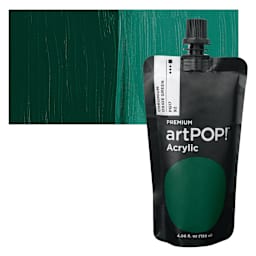 artPOP! Heavy Body Acrylic Paint - Chromium Oxide Green, 120 ml Pouch and swatch