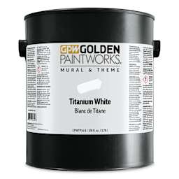 Golden Paintworks Mural and Theme Acrylic Paint - Titanium White, 128 oz, Bucket