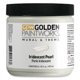 Golden Paintworks Mural and Theme Acrylic Paint - Iridescent Pearl, 16 oz, Jar