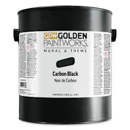 Golden Paintworks Mural and Theme Acrylic Paint - Carbon Black, 128 oz, Bucket 