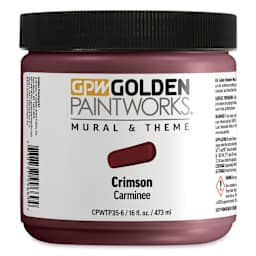 Golden Paintworks Mural and Theme Acrylic Paint - Crimson, 16 oz, Jar