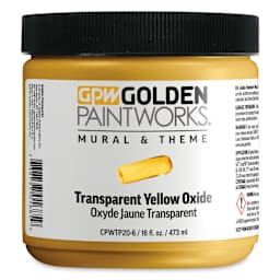 Golden Paintworks Mural and Theme Acrylic Paint - Transparent Yellow Oxide, 16 oz, Jar