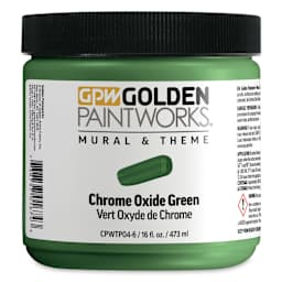 Golden Paintworks Mural and Theme Acrylic Paint - Chrome Oxide Green, 16 oz, Jar